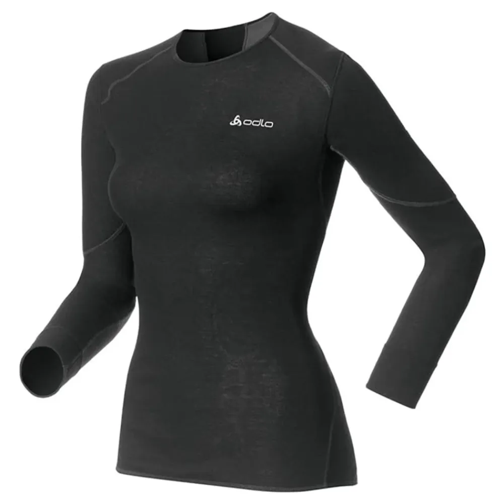 T-Shirts & Toppe|Træningstrøjer<Odlo 15000 Crew Neck L/S Sort