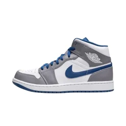 Sneakers^Jordan 1 Mid Cement True Blue Multifarvet