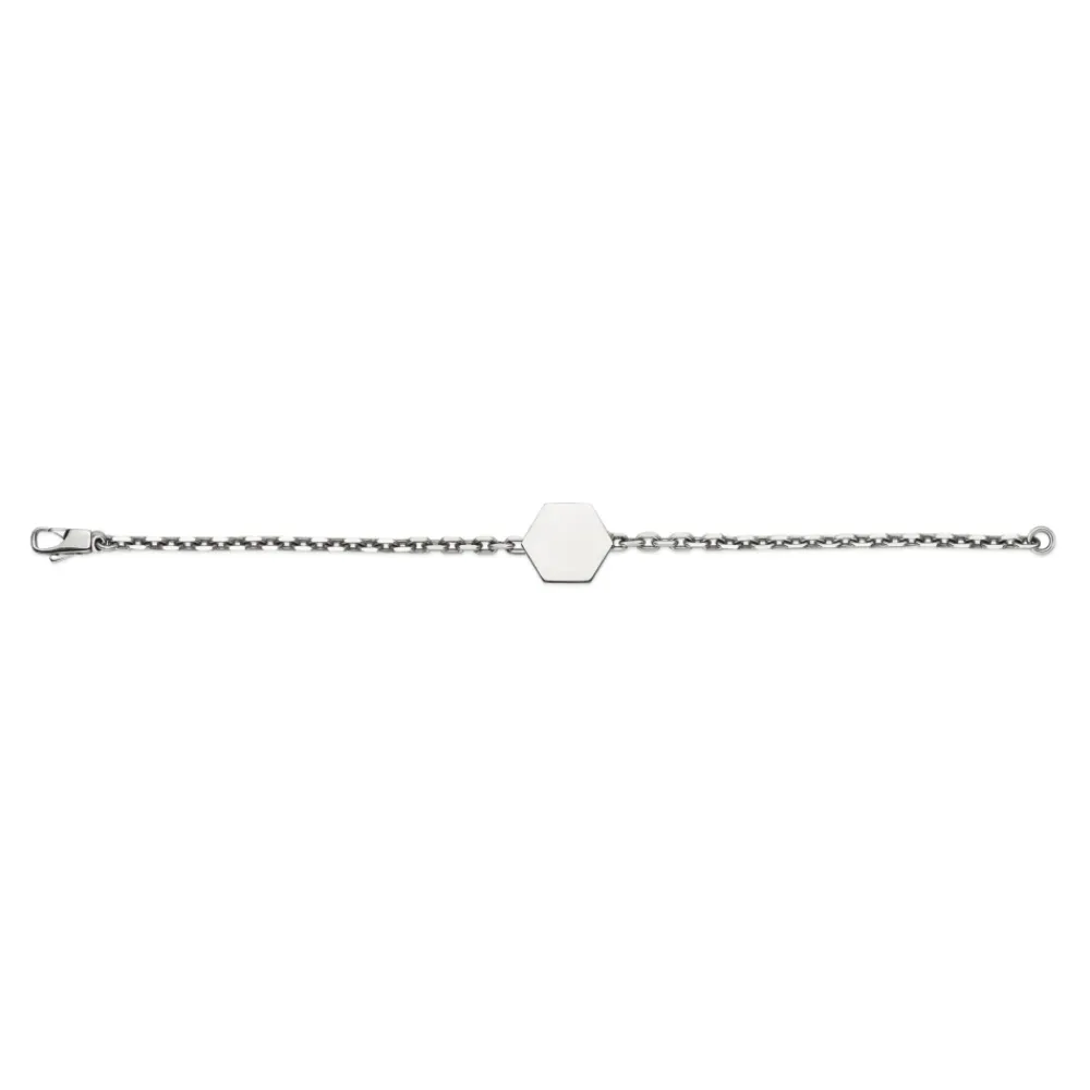 Smykker^Gucci 925 sterlingsølv armbånd med varemærke charm Grå