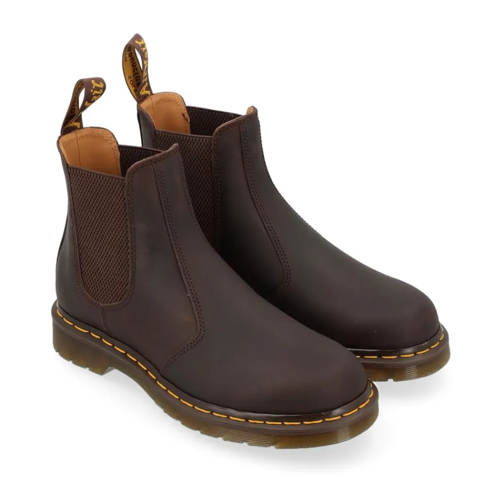 Chelsea Boots|Støvler^Dr. Martens 2976 YS Dark Brown Crazy Horse Chelsea Støvler Brun