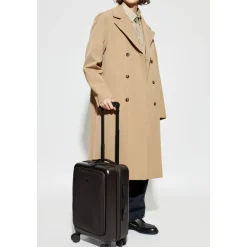 Kufferter^Emporio Armani ABS carry-on kuffert med Saffiano detalje og ørneplade Sort