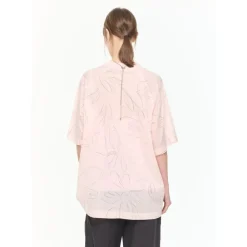 T-Shirts^PLAN C Abstract Floral Print Shirt Pink