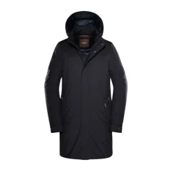 Frakker<Moorer Acqua Line Glat Frakke med Gåsedun Blå