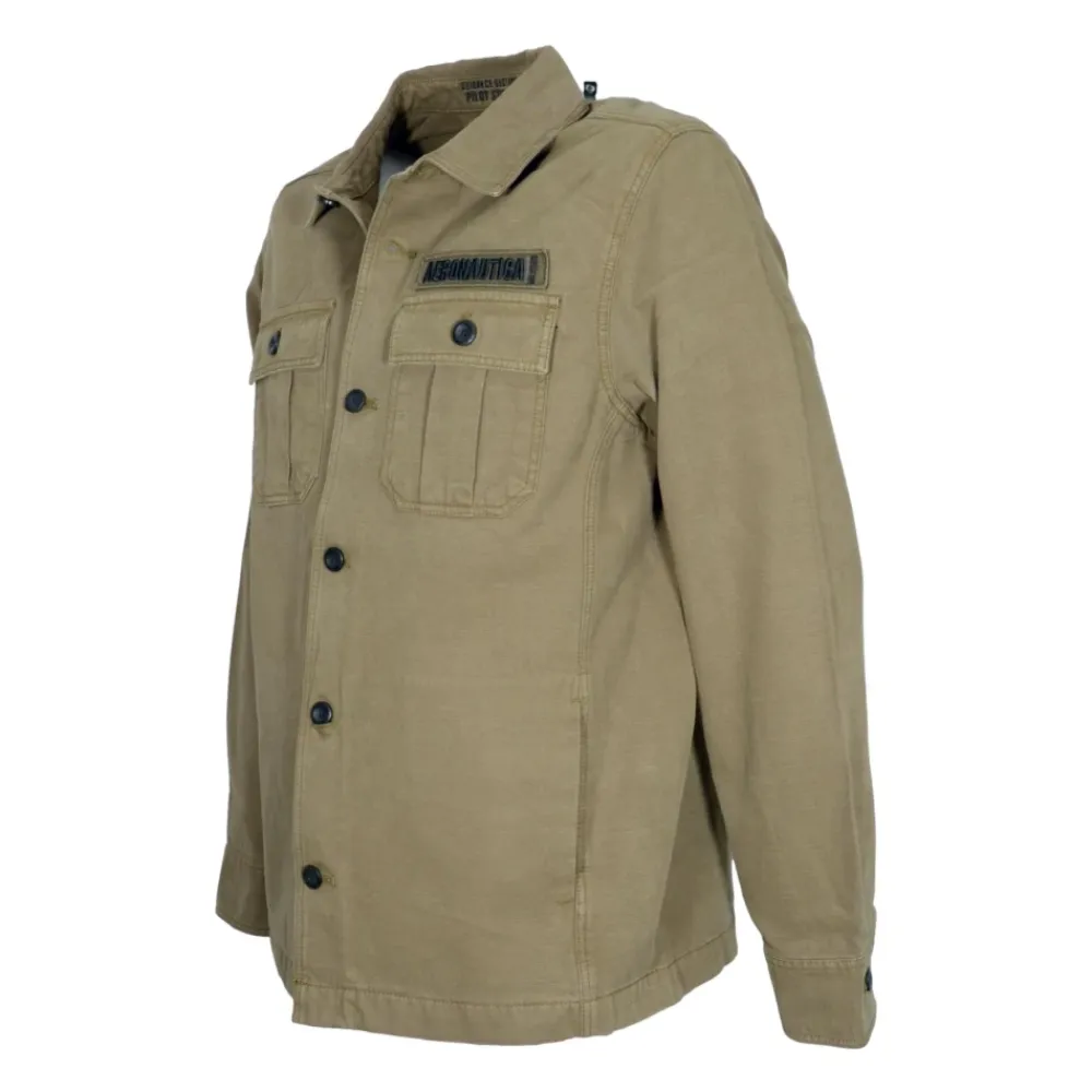 Skjorter<Aeronautica Militare AC0036UCT04233 Twill Shirt Jacket Grøn