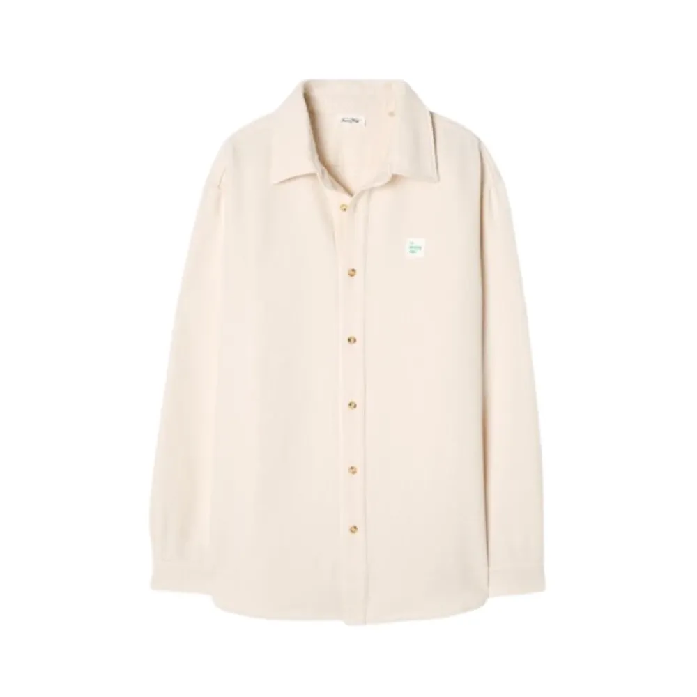 Skjorter<American Vintage Afaz Oversized Skjorte Beige