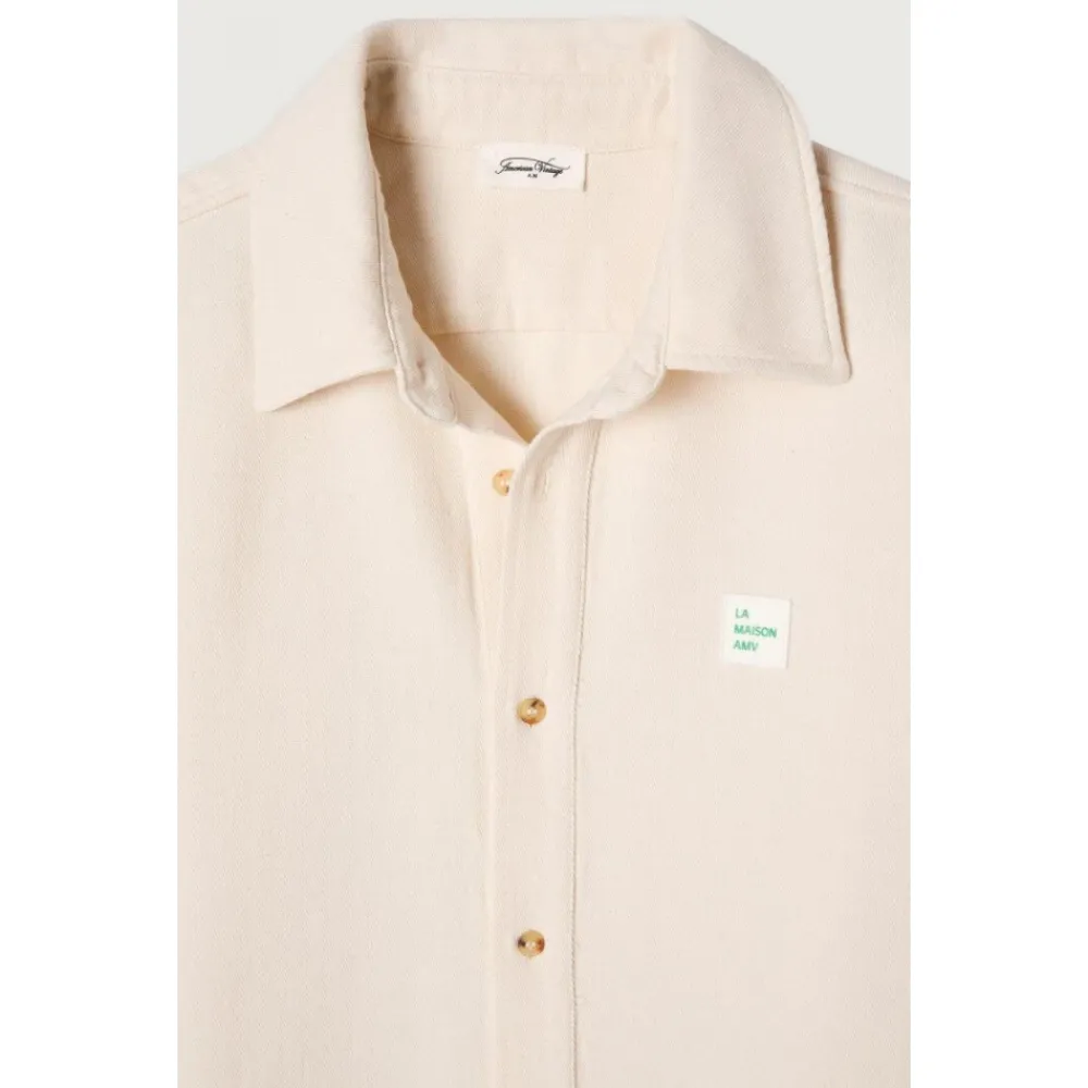 Skjorter<American Vintage Afaz Oversized Skjorte Beige