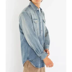 Skjorter<Acne Studios Afslappet Fit Denim Skjorte Blå