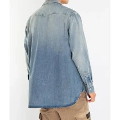 Skjorter<Acne Studios Afslappet Fit Denim Skjorte Blå