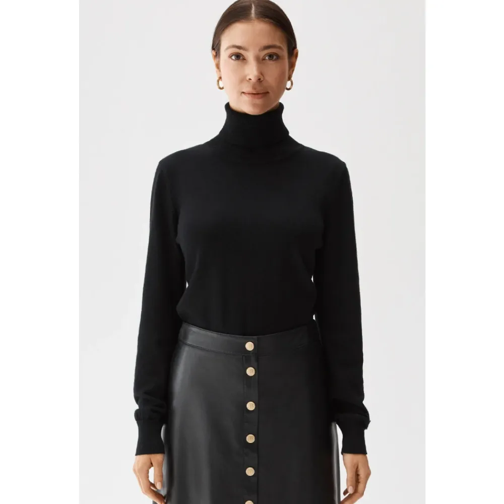 Striktrøjer & Sweatere<Busnel Alice Rollerneck Sweater Sort