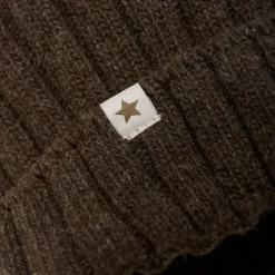 Huer & Kasketter<Huttelihut Alpaca Pompom Strik Hue Mørke Brun