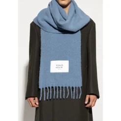 Halstørklæder Og Tørklæder<Maison Kitsuné Alpaca Scarf Blå