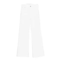 Jeans^Dondup Amber Wide Leg Jeans Hvid