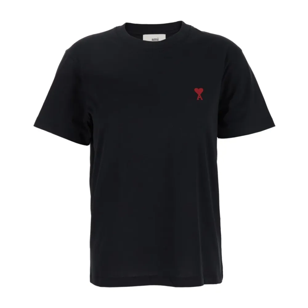 T-Shirts<Ami Paris Ami De Coeur T-shirt Sort