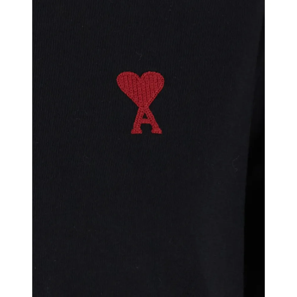 T-Shirts<Ami Paris Ami De Coeur T-shirt Sort