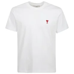 T-Shirts<Ami Paris Ami De Coeur T-Shirt Hvid