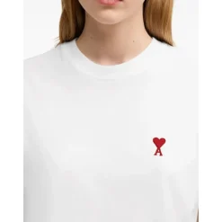 T-Shirts<Ami Paris Ami De Coeur T-Shirt Hvid