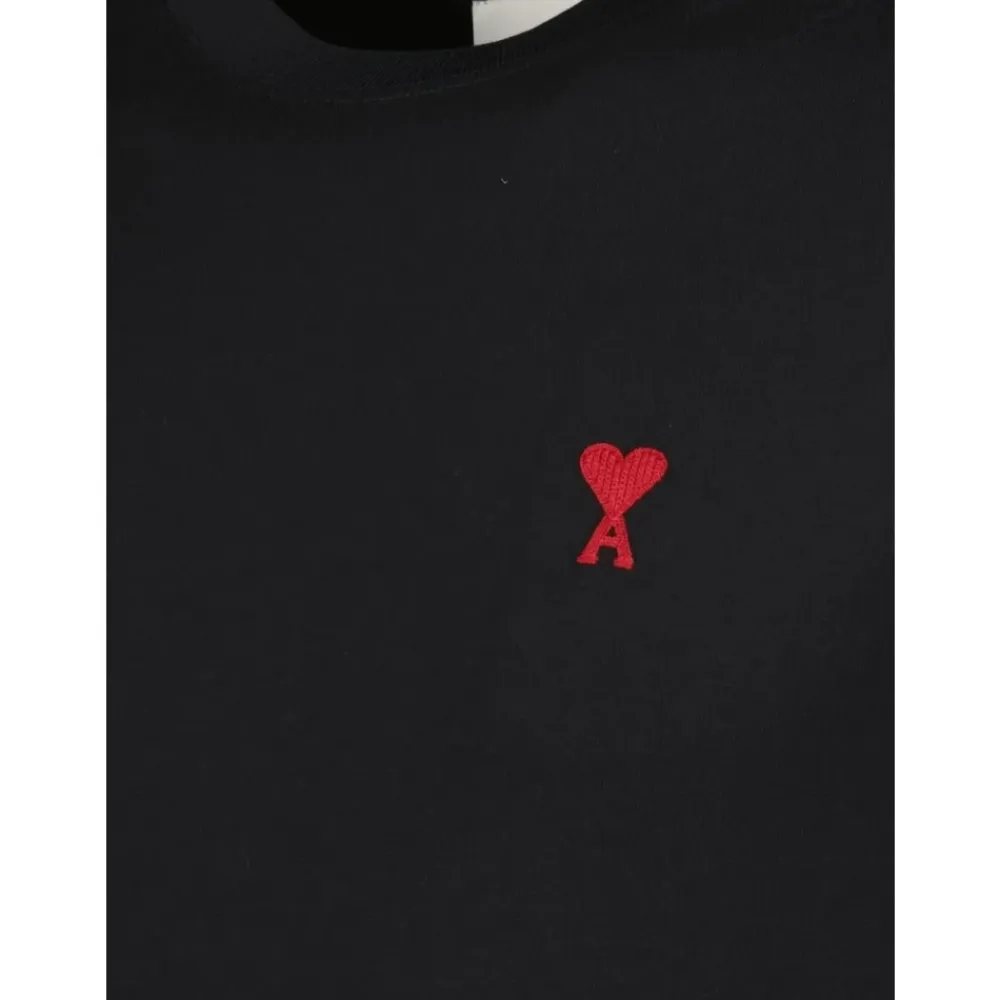 T-Shirts<Ami Paris Ami De Coeur T-shirt Sort