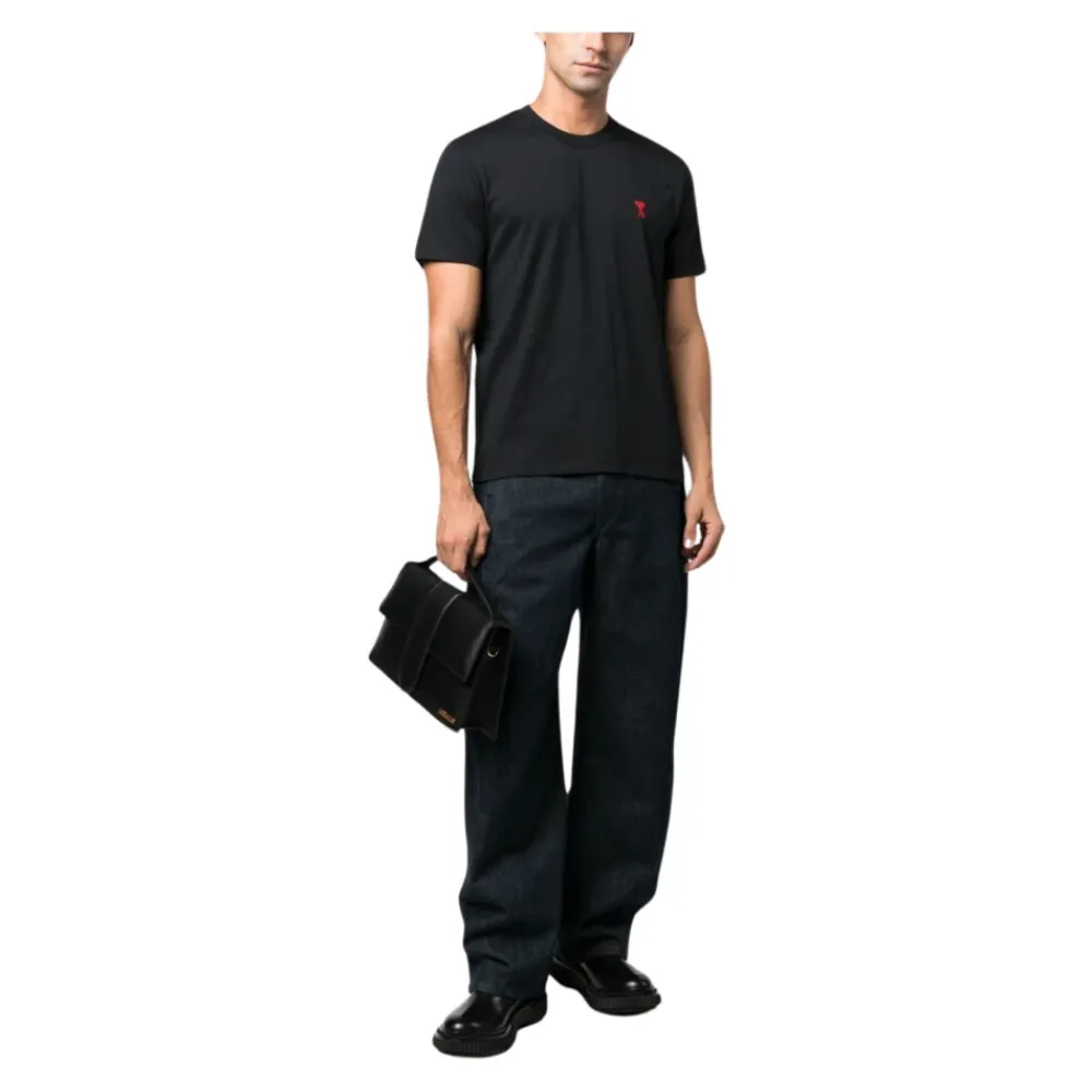 T-Shirts<Ami Paris Ami De Coeur T-shirt Sort