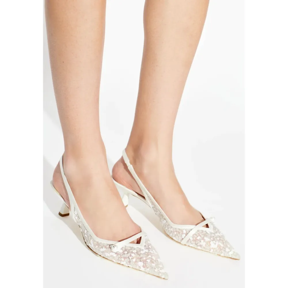 Pumps|Stiletter<Jimmy Choo Amita 45 Hælesko Hvid