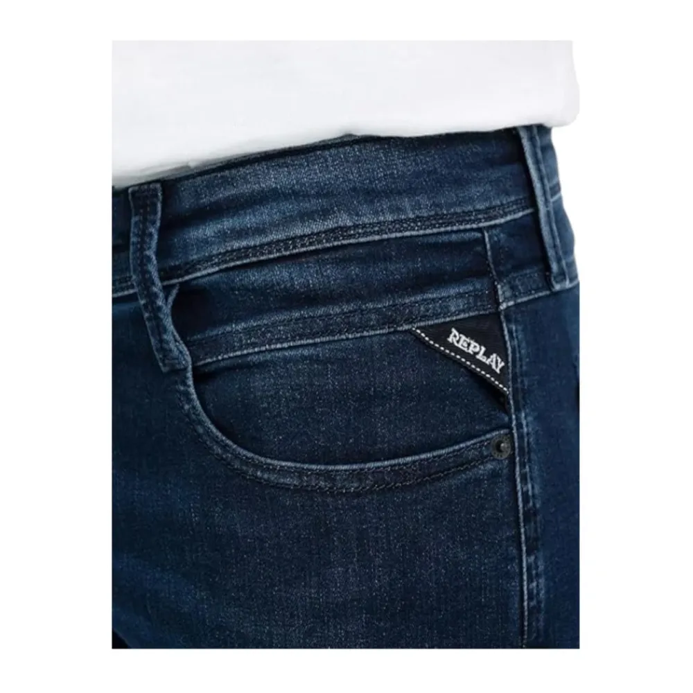 Jeans^Replay Anbass Hyperflex Slim Fit Jeans Blå