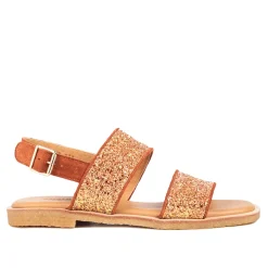 Sandaler^Angulus - Glitter Sandal, 5814 - Mandarin Glitter / Terracotta Gul