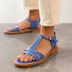 Sandaler<Angulus - Sandal Med Stropper Og Ankelrem, 5415 - Dusty Blue PT Blå