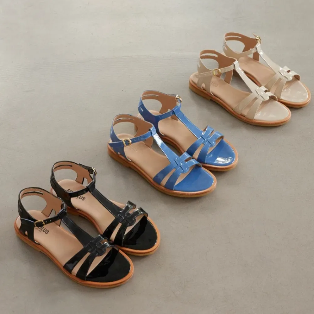 Sandaler<Angulus - Sandal Med Stropper Og Ankelrem, 5415 - Dusty Blue PT Blå
