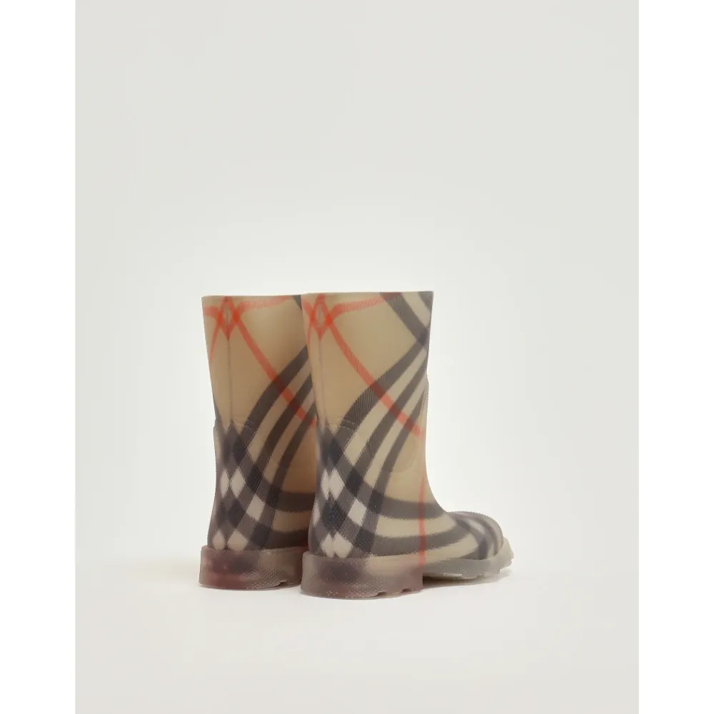 Gummistøvler<Burberry Ankle Boot Bambino Beige