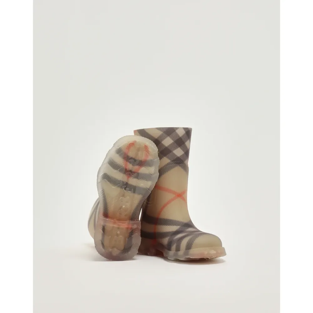 Gummistøvler<Burberry Ankle Boot Bambino Beige