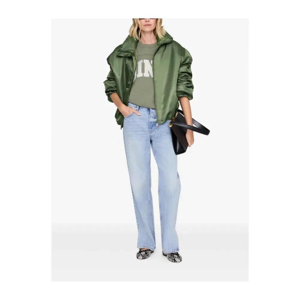 Sweatshirts^Anine Bing Appliqué Crew Neck Sweatshirt Grøn