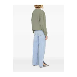 Sweatshirts^Anine Bing Appliqué Crew Neck Sweatshirt Grøn