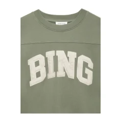 Sweatshirts^Anine Bing Appliqué Crew Neck Sweatshirt Grøn
