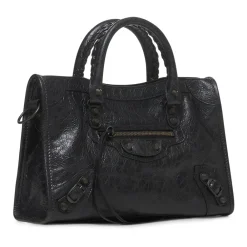 Håndtasker^Balenciaga Arena lambskin lædertaske med messing hardware Sort
