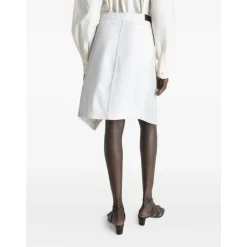 Nederdele<Lemaire Asymmetric Midi Skirt Hvid
