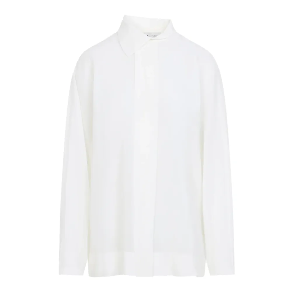 Bluser & Skjorter^Carven Asymmetrical Collar Shirt Hvid