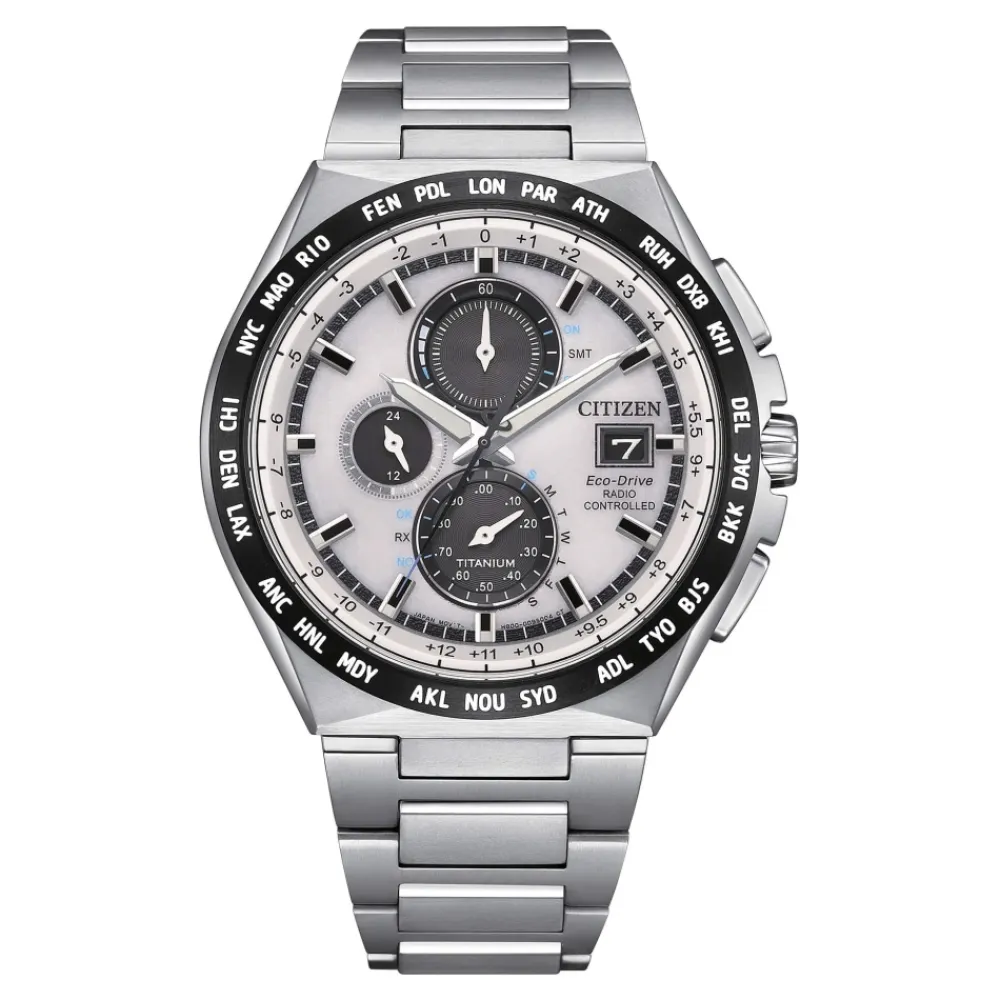 Ure^CITIZEN AT8238-84A - AT8 Super Titanio Hvid
