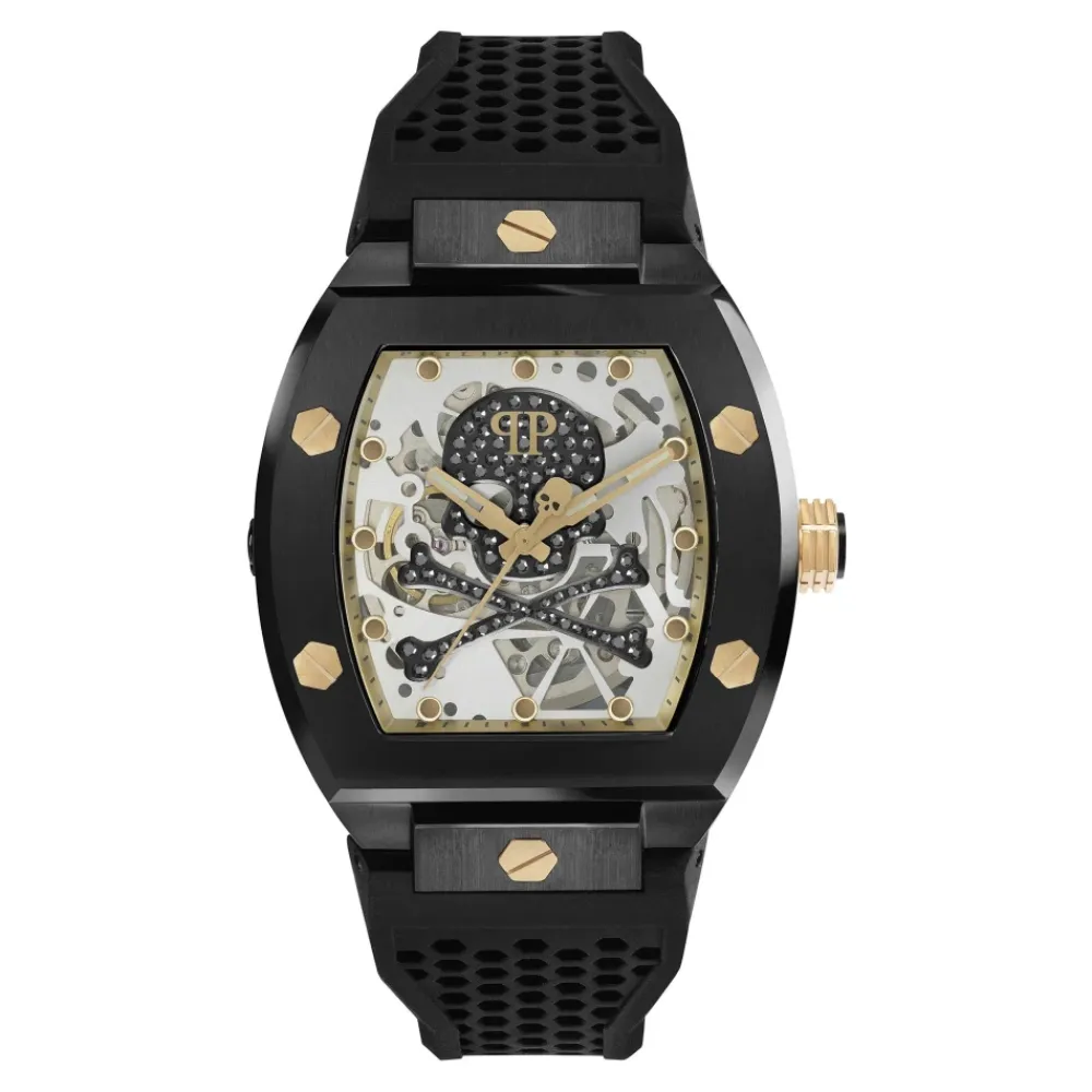 Ure<Philipp Plein Automatisk Herreur The $keleton Caviar Sort