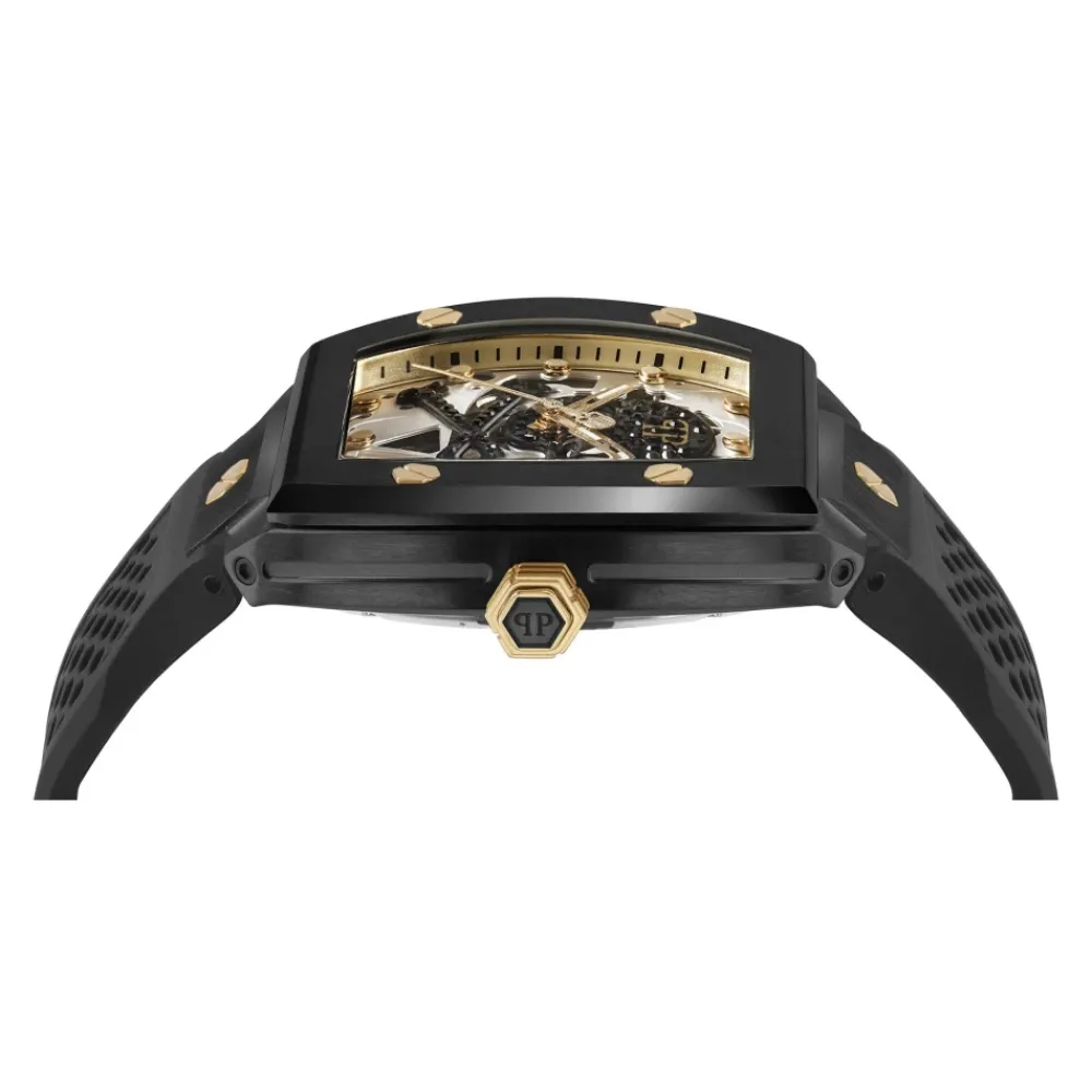 Ure<Philipp Plein Automatisk Herreur The $keleton Caviar Sort