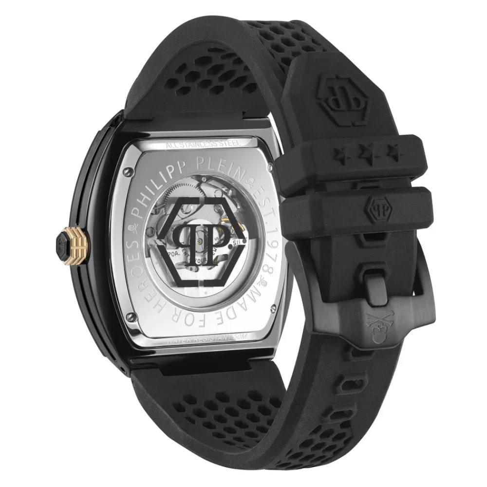 Ure<Philipp Plein Automatisk Herreur The $keleton Caviar Sort