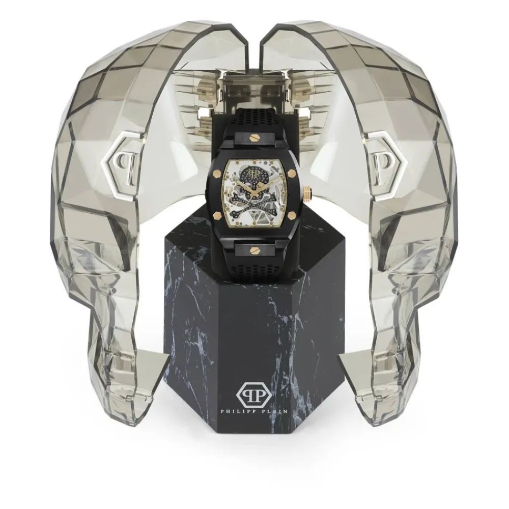 Ure<Philipp Plein Automatisk Herreur The $keleton Caviar Sort