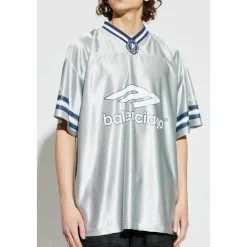 T-Shirts^Balenciaga 3B Football V-neck T-shirt Grå