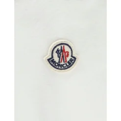 Bodystocking & Sæt^Moncler Baby hættet kjole med logo patch Beige