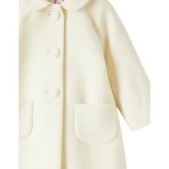 Jakker<Il Gufo Baby Pige Frakke - Flared Design i Blødt Uld og Cashmere Blanding Hvid