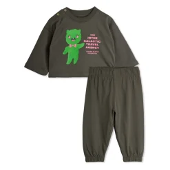 Bodystocking & Sæt<Mini Rodini Baby Sæt: Sweatshirt og Bukser Grå