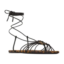 Sandaler<Saint Laurent Babylone Flat Sandal Brun