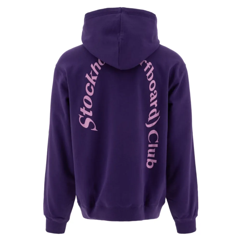 Trøjer<STOCKHOLM SURFBOARD CLUB Back Logo Hoodie Lilla