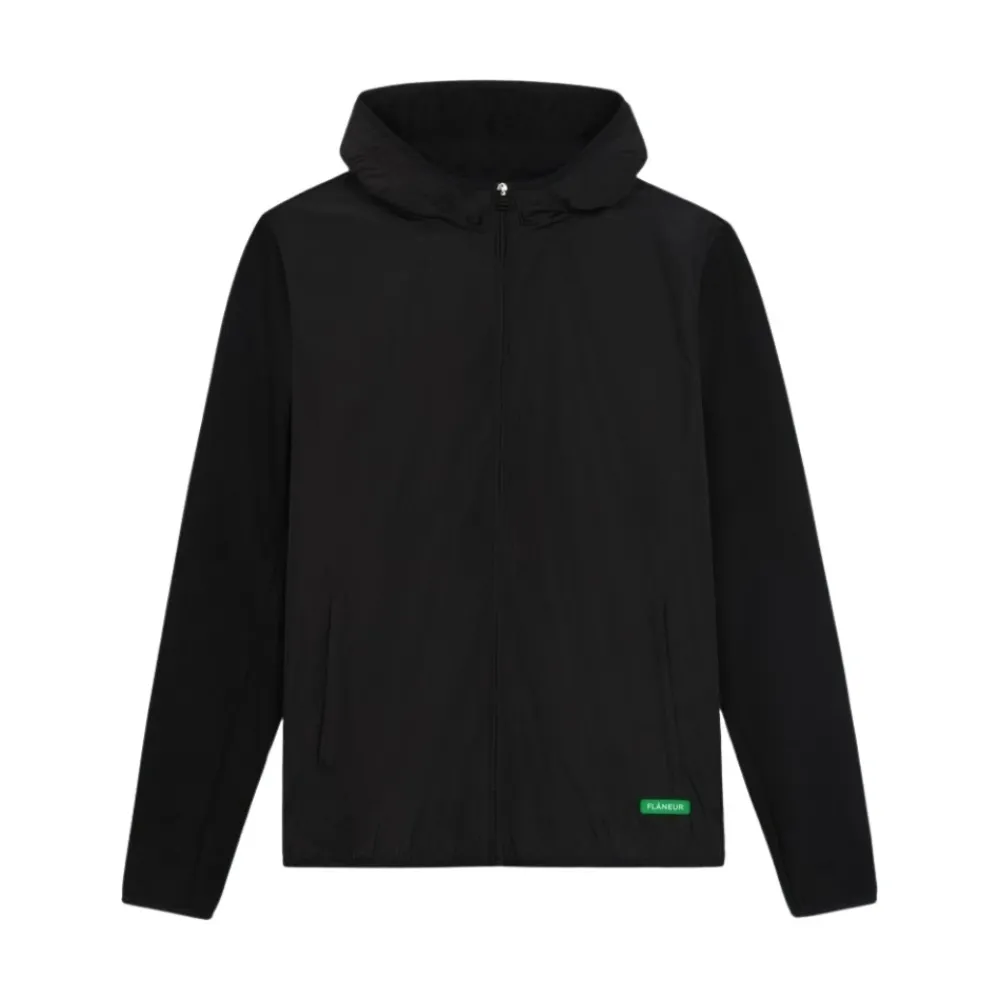 Træningsjakker^FLÂNEUR Badge Technical Zip-Up Sort