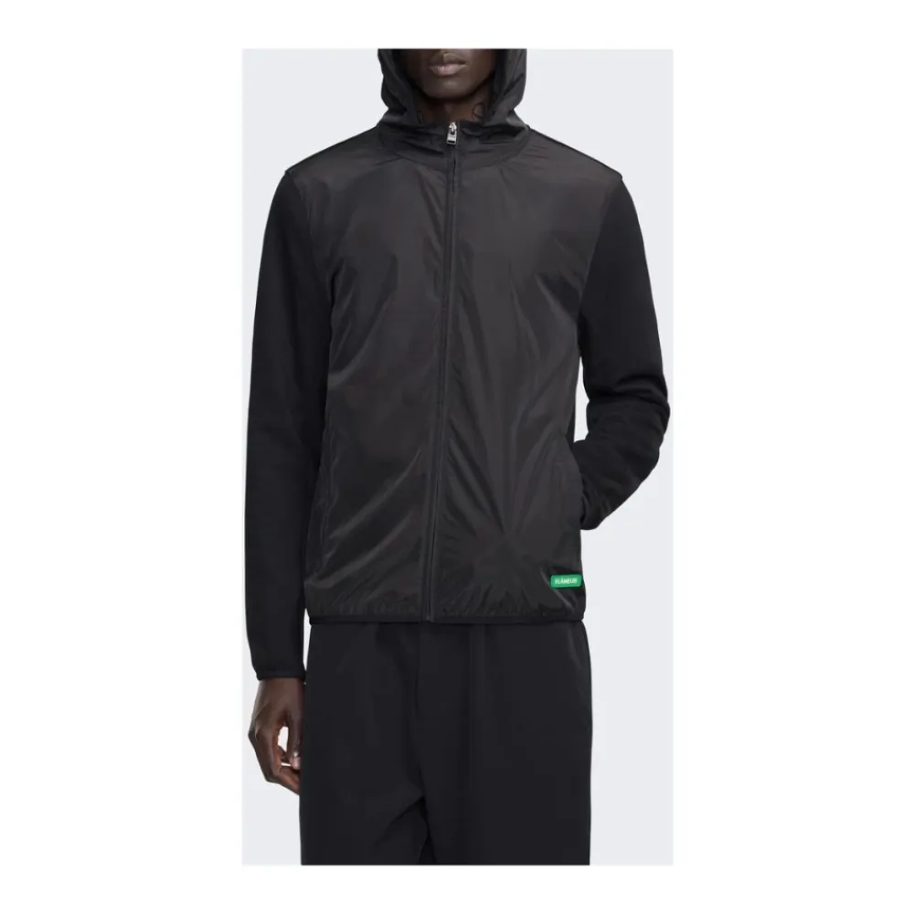 Træningsjakker^FLÂNEUR Badge Technical Zip-Up Sort