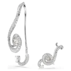 Smykker^Swarovski Baguette‑Cut Krystal Clip Øreringe Grå