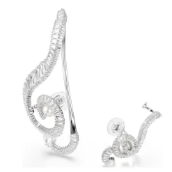 Smykker^Swarovski Baguette‑Cut Krystal Clip Øreringe Grå